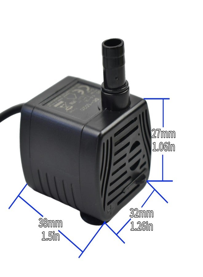 CONQUERALL DC 3.5-9V DC micro submersible pump USB interface 200L/h flow rate adjustable, suitable for solar panels, Cat Fountain - Image 2