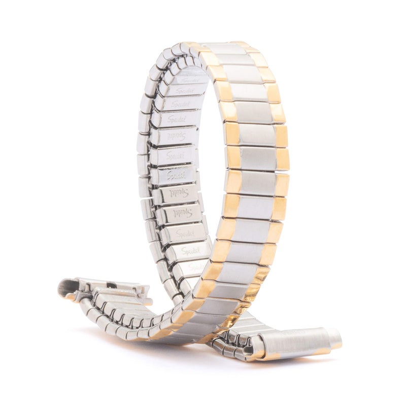 Speidel Ladies Twist-O-Flex Expansion Replacement Watch Band Dual Tone Curved End 10-14mm - Image 1