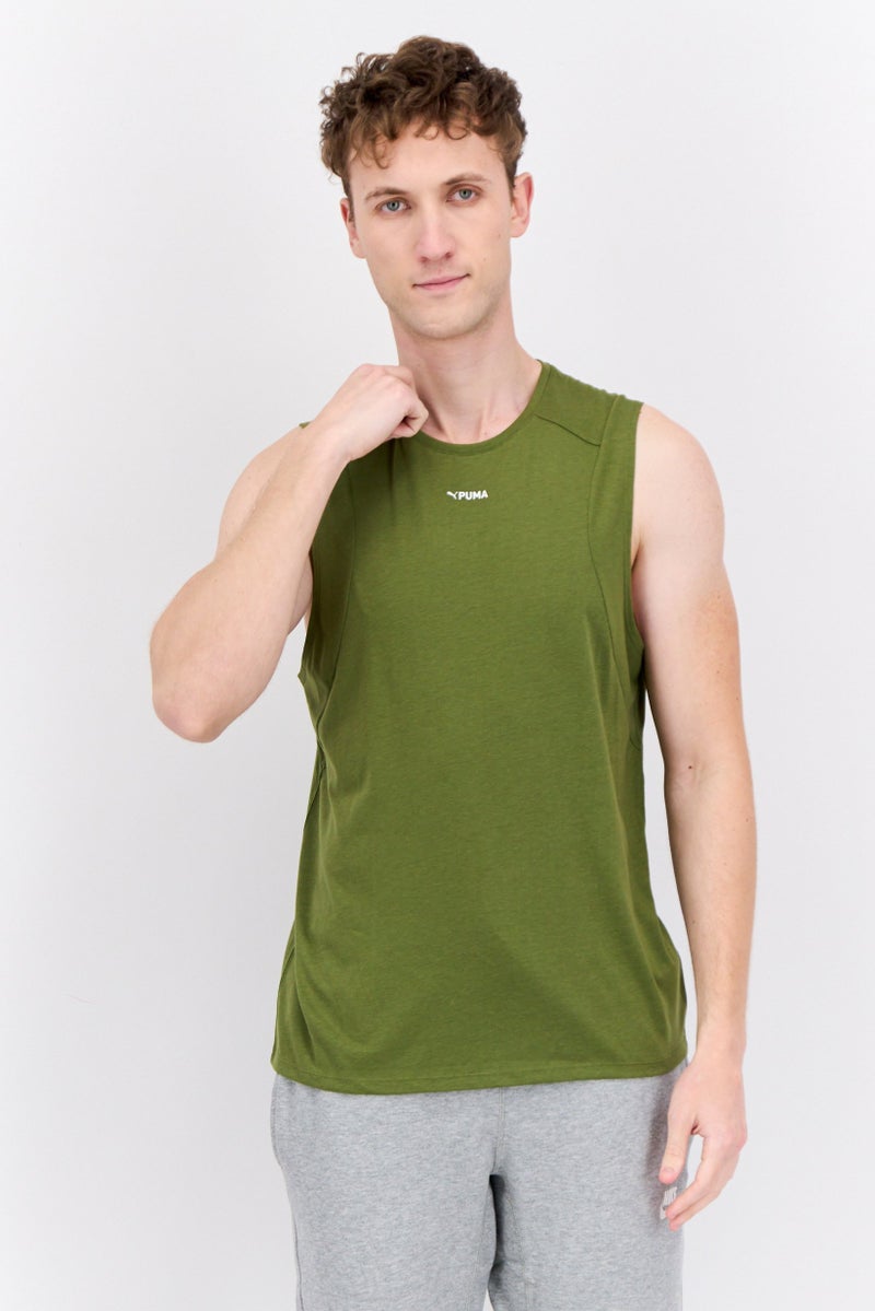PUMA Men Sportswear Fit Sleeveless Training Vest, Green - Image 1