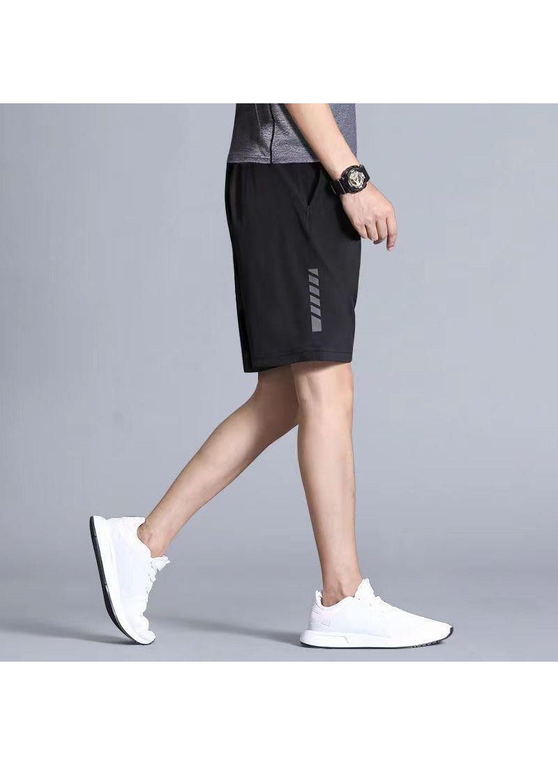 Sports Shorts Mens Casual Quick-Drying Running Ice Silk Basketball Pants Summer Thin Beach Football Loose Five-Point Pants Trendy Water drops  - Image 3