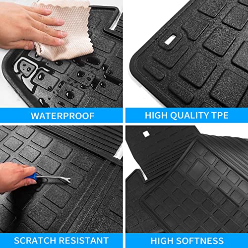 Bomely Cargo Mat for 2020-2024 Toyota Highlander - Trunk Liner & Back Seat Cover Protector (TPE, 7 Seats, Accessories) - Image 3