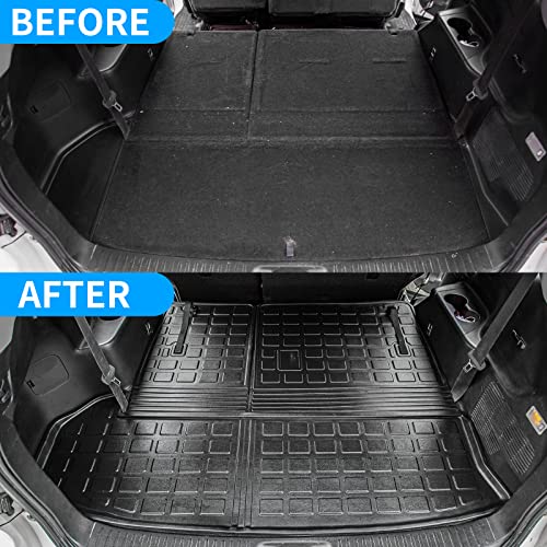 Bomely Cargo Mat for 2020-2024 Toyota Highlander - Trunk Liner & Back Seat Cover Protector (TPE, 7 Seats, Accessories) - Image 2