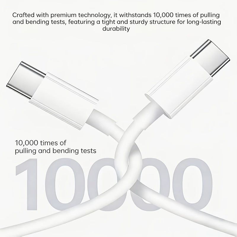 PD 20W Fast Charging Cable 78.74 Inch Dual Type C to USB C for Apple - Image 4