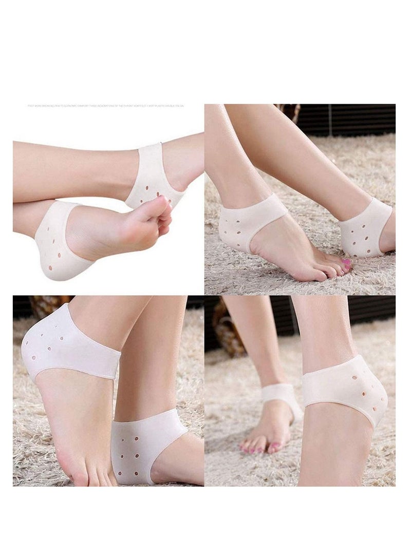 Excefore Shoe Grips Plantar Fasciitis Inserts Heal Dry Cracked Heels for Men and Women Breathable Heel Cups Great for Heel Pain, Heal Dry Cracked Heels, Achilles Tendinitis, for Men and Women - Image 2