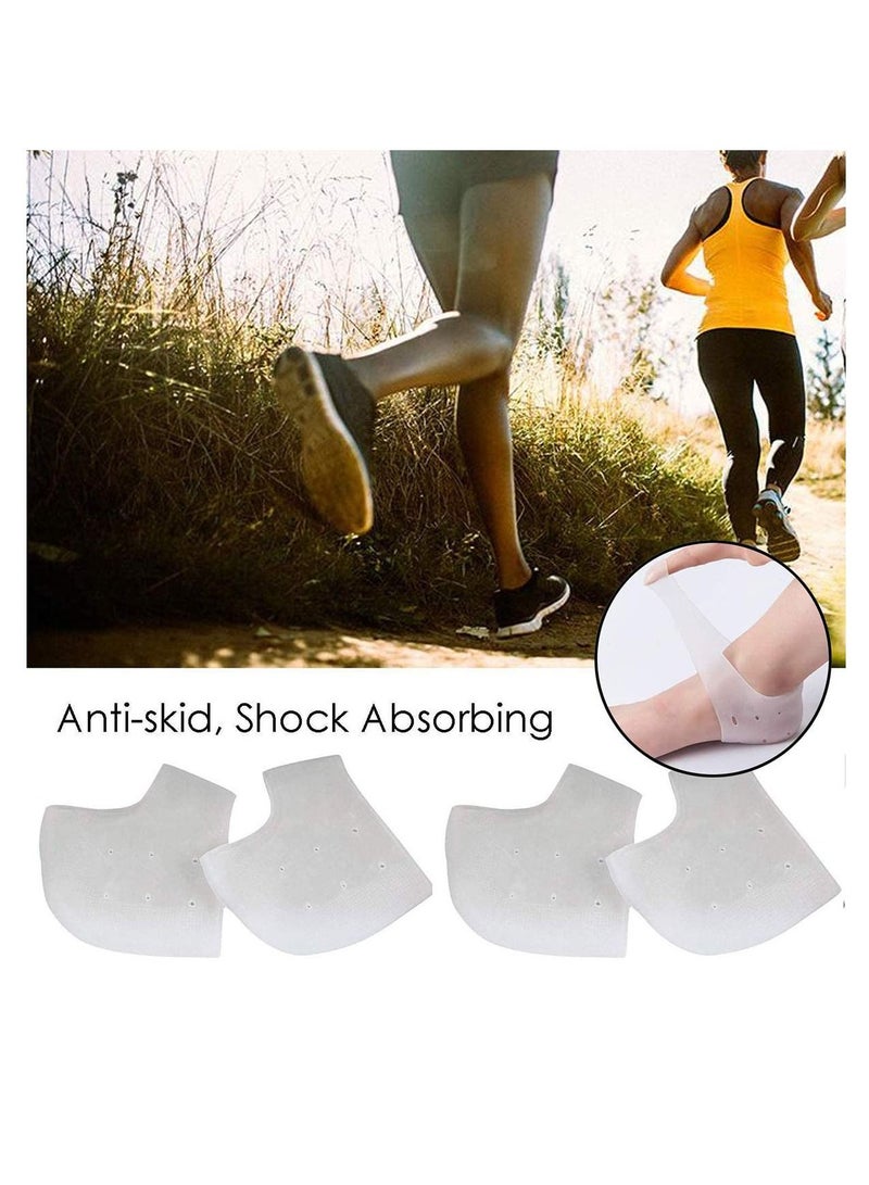 Excefore Shoe Grips Plantar Fasciitis Inserts Heal Dry Cracked Heels for Men and Women Breathable Heel Cups Great for Heel Pain, Heal Dry Cracked Heels, Achilles Tendinitis, for Men and Women - Image 5