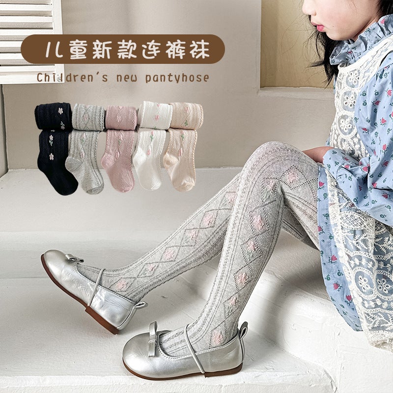 Girls' Pantyhose Tulip Thin Outer Wear Children'S Leggings Girls' Pants Baby'S Foot Dance Socks - Image 4