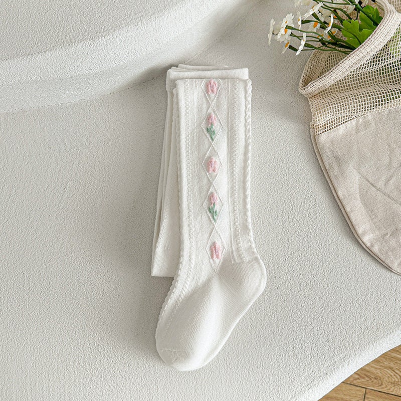 Girls' Pantyhose Tulip Thin Outer Wear Children'S Leggings Girls' Pants Baby'S Foot Dance Socks - Image 1