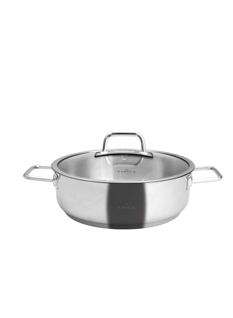 كاراجا قدر للطهي ستانلس ستيل مع غطاء جالاكسي 28 سم/ 4.5 لتر من كاراجا  - Image 1
