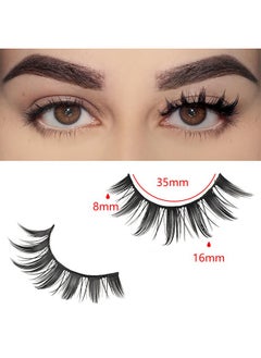 FARRED Manga Lashes Natural Short False Eyelashes Anime Eye Lash Fluffy Wispies Eyelash Natural Look 10 Pairs Fake Lashes Pack Volume Lash Strips Pestañas  - Image 1
