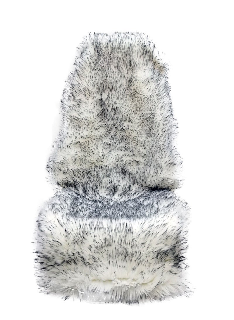 Agc 1 Piece Sheepskin Fur Car Seat Covers Universal Size Long Wool Car Seat Cushion for Adult Man and Women - Image 1