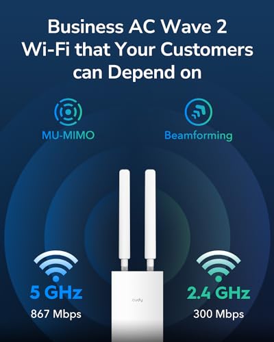 Cudy Outdoor AC1200 Gigabit Wireless Access Point Outdoor WiFi Extender IP65 Water Proof Gigabit RJ45 Beamforming MUMIMO PoE Adapter Included AP1300Outdoor - Image 3