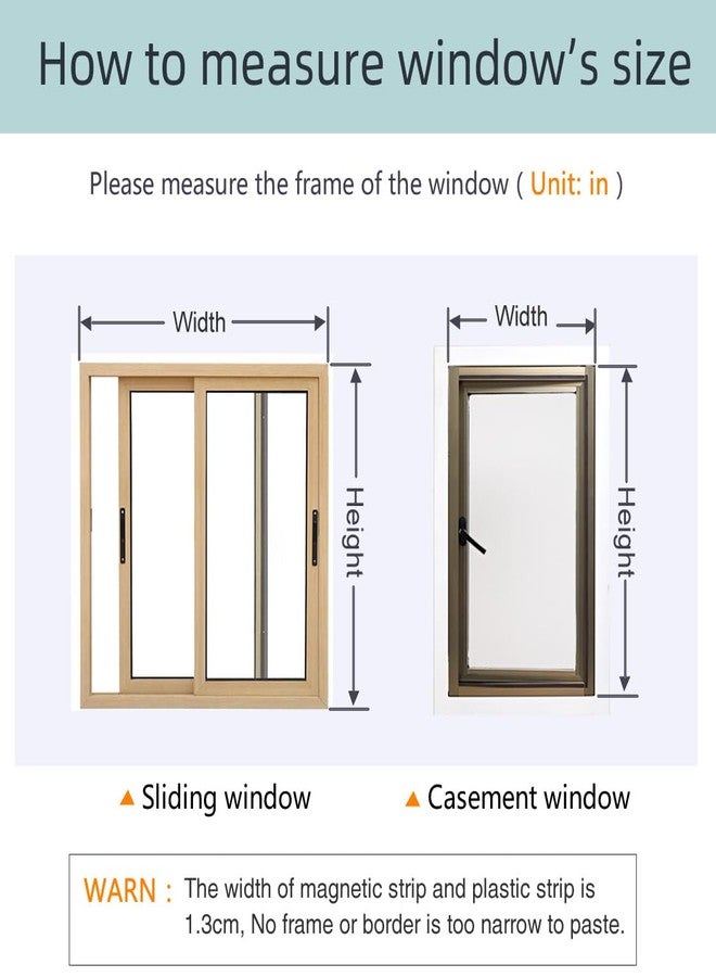 Maguesh Magnetic Window Screen, DIY Window Screen for House Magnetic Window Screen Adjustable Window Screen Fiberglass Mesh Fine Screen White Frames Grey Net Self Adhesive Easy Installation (35"x57") - Image 5