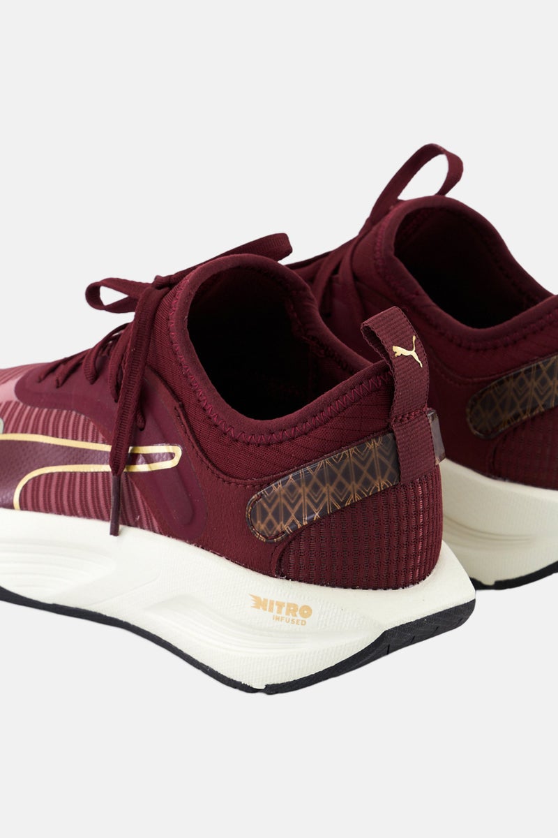 PUMA Women PWR XX Nitro Deco Glam Lace Up Training Shoes, Maroon - Image 2