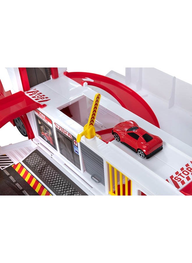 Fire Command Truck Playset With 3 Cars