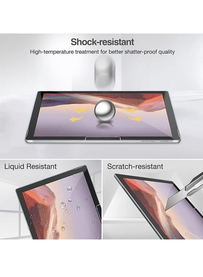 Muyixin واقي شاشة مكون من قطعتين متوافق مع Microsoft Surface Pro 5 Plus/Pro 6، طبقة شفافة من الزجاج المقوى، مضاد للخدش - Image 4
