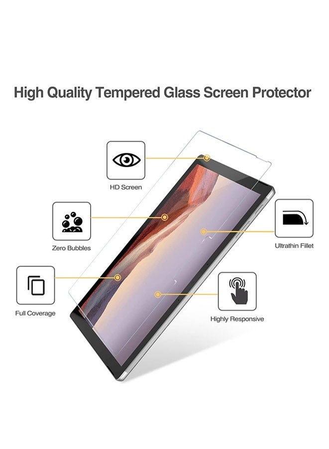 Muyixin واقي شاشة مكون من قطعتين متوافق مع Microsoft Surface Pro 5 Plus/Pro 6، طبقة شفافة من الزجاج المقوى، مضاد للخدش - Image 2