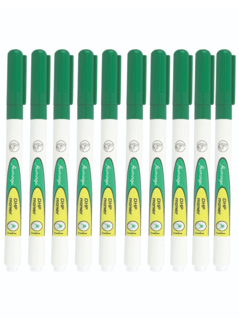 Flamingo 10-Piece Permanent OHP Marker-Green - Image 3