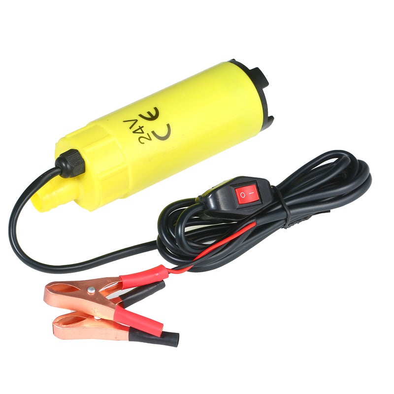 Portable Electric Pump Submersible Fuel Transfer Pump with Outlet Size of 19mm Filter 2 Aligator Clamps for Pumping Diesel Oil Kerosene Water - Image 2