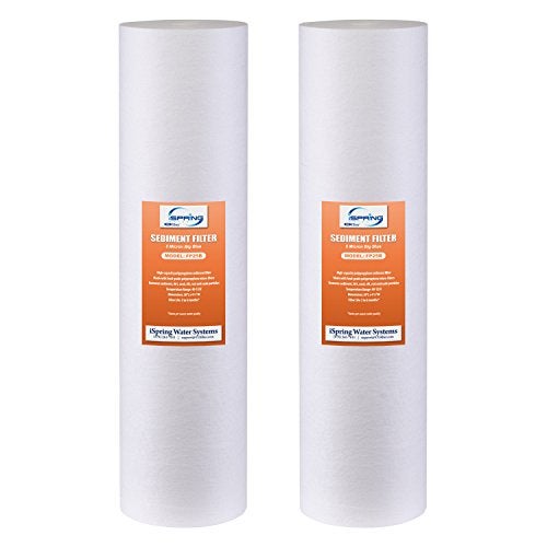 iSpring 5Micron 20 x 45 Whole House Water Filter Cartridges High Capacity Sediment Filter Model Number FP25BX2 - Image 1