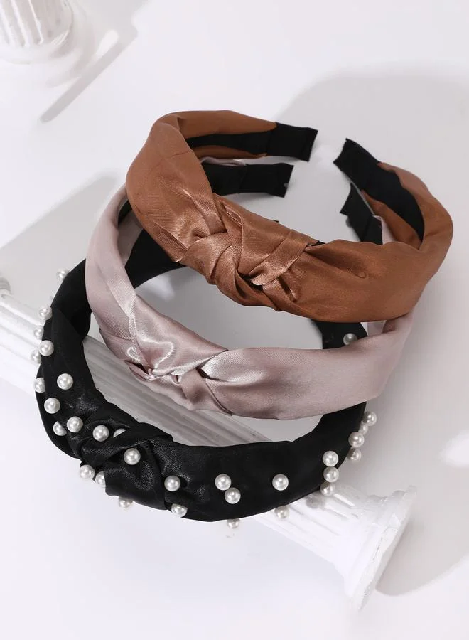 Take Two Pack of 3 - Embellished Knotted Headband