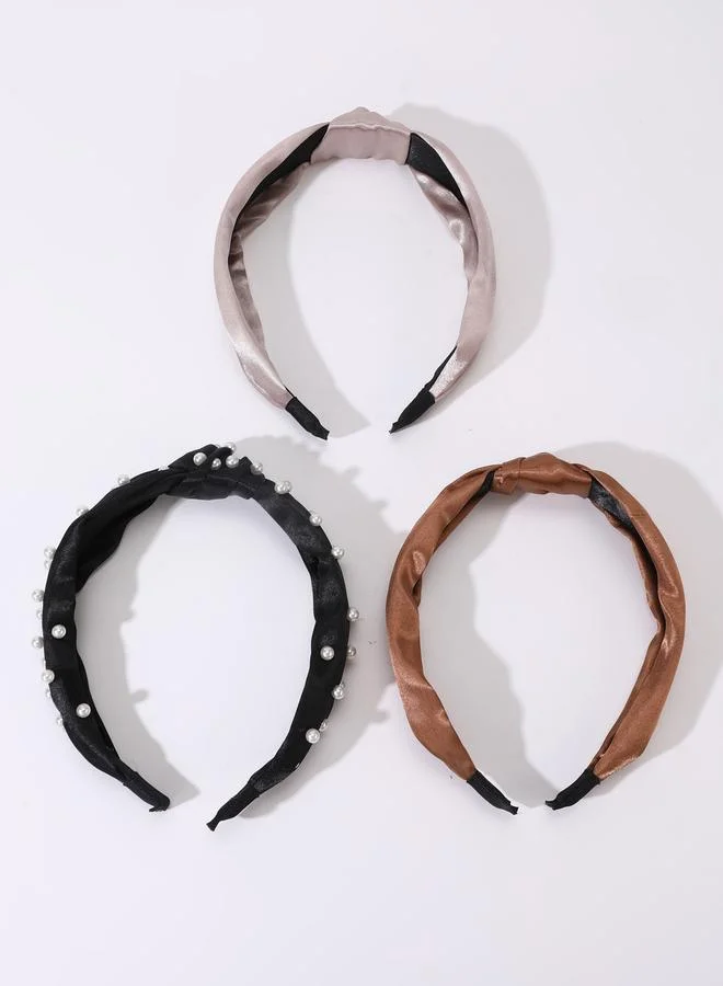 Take Two Pack of 3 - Embellished Knotted Headband