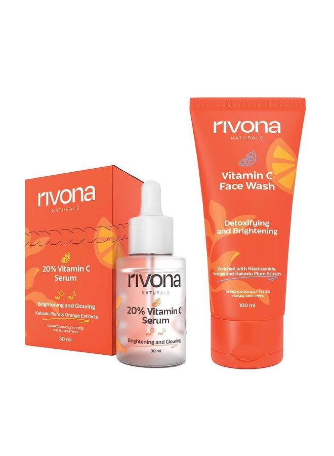 Vitamin C Duo Face Care Kit | Combo Pack Of Vitamin C Facewash 100 Ml + 20% Vitamin C Serum 30 Ml |For Men & Women | All Skin Types|