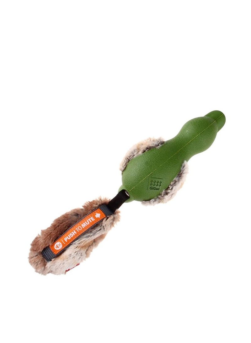 GIGWI Push To Mute Duck with Plush Tail Dog Play Toy Multicolor - Image 2