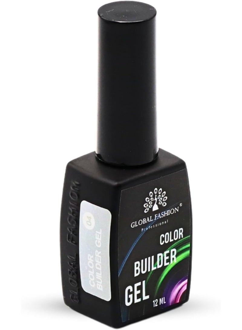 GLOBAL FASHION Professional Color Builder Gel 12Ml - Long-Lasting, Chip-Resistant Manicure  (Color 04)  - Image 3