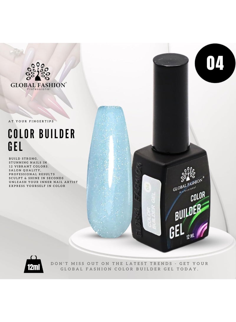 GLOBAL FASHION Professional Color Builder Gel 12Ml - Long-Lasting, Chip-Resistant Manicure  (Color 04)  - Image 2