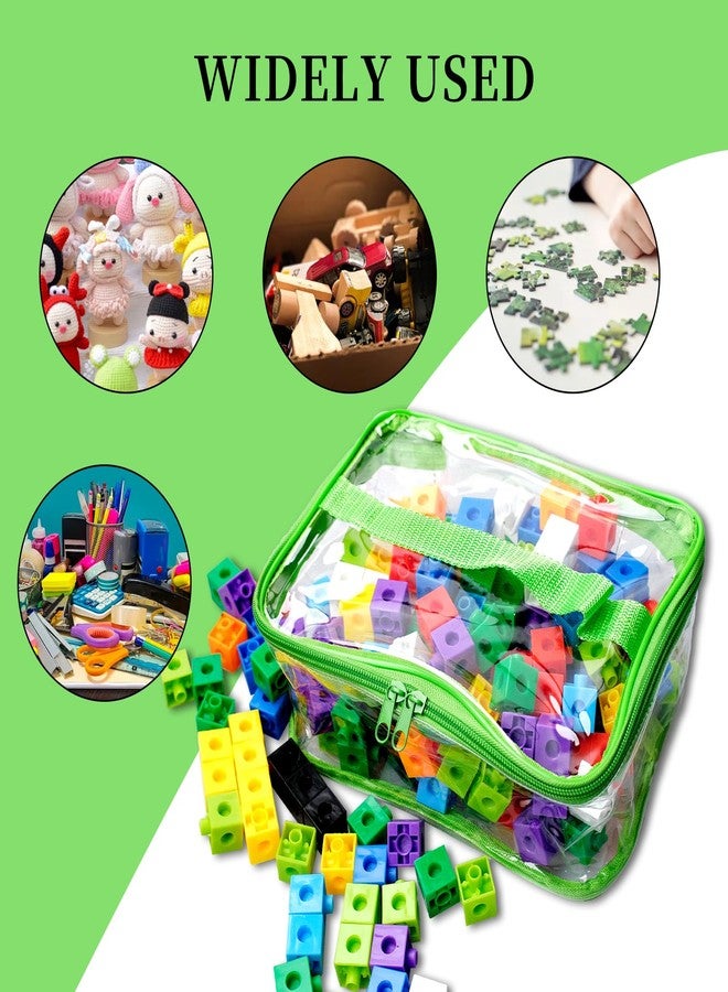 SENONAPO 12 Packs Toy Storage Bags with Zipper PVC Waterproof Toy Bags Plastic Storage Organizer Clear Organizing Bags for Board Games Building Blocks Puzzles Small Toys Kids Books Classroom(Multicolor) - Image 5