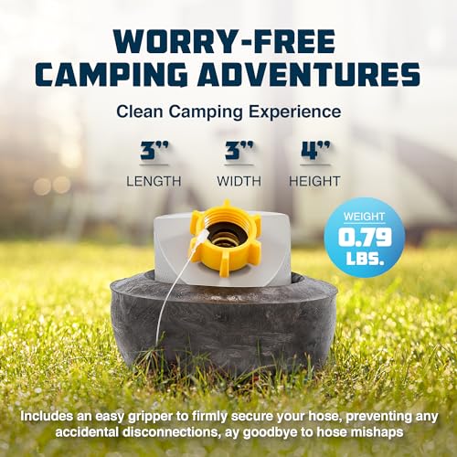 Camco تركيب صرف مياه سهل من كامكو لمركبات RV، رمادي - Image 2