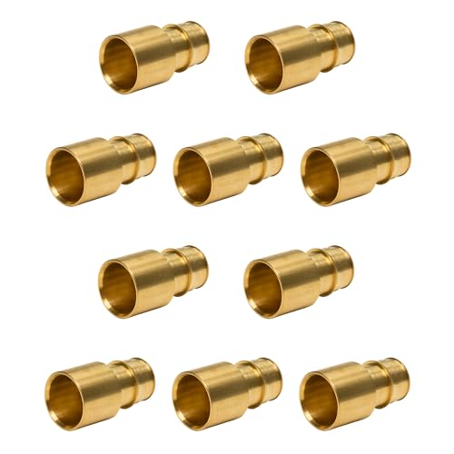 PROCURU 10Pack PROCURU 12 PEXA x 12 Female Sweat Adapter Expansion PEXA F1960 Brass Plumbing Fitting LF Certified Safe Fits over 12 Copper Pipe - Image 1