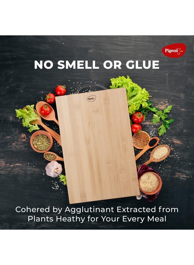 pigeon Pigeon by Stovekraft Small Natural Bamboo Wood Chopping Cutting Board for Kitchen Vegetables, Fruits & Cheese, BPA Free, Eco-Friendly, Anti-Microbial (30 x 20cm| Brown - Image 3