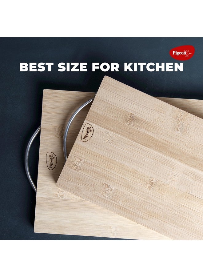 pigeon Pigeon by Stovekraft Small Natural Bamboo Wood Chopping Cutting Board for Kitchen Vegetables, Fruits & Cheese, BPA Free, Eco-Friendly, Anti-Microbial (30 x 20cm| Brown - Image 4