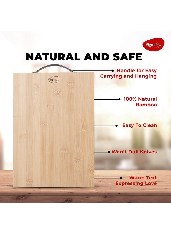 pigeon Pigeon by Stovekraft Small Natural Bamboo Wood Chopping Cutting Board for Kitchen Vegetables, Fruits & Cheese, BPA Free, Eco-Friendly, Anti-Microbial (30 x 20cm| Brown - Image 2