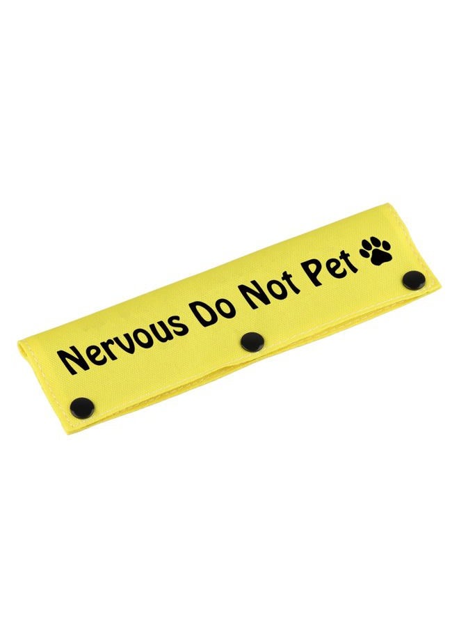 BLUPARK Funny Dog Leash Sleeve Nervous Do Not Pet Dog Leash Wrap Wrap Alert Hanging ID Patch Tag Pet Birthday Giftt(Do Not Pe) (Do Not Pet-YE Sleeve) - Image 1