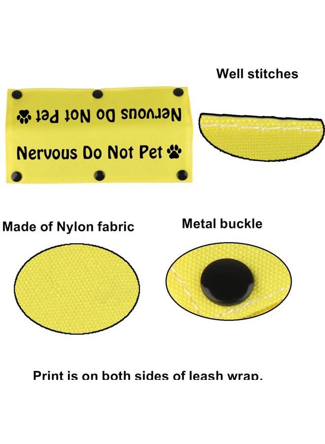 BLUPARK Funny Dog Leash Sleeve Nervous Do Not Pet Dog Leash Wrap Wrap Alert Hanging ID Patch Tag Pet Birthday Giftt(Do Not Pe) (Do Not Pet-YE Sleeve) - Image 5