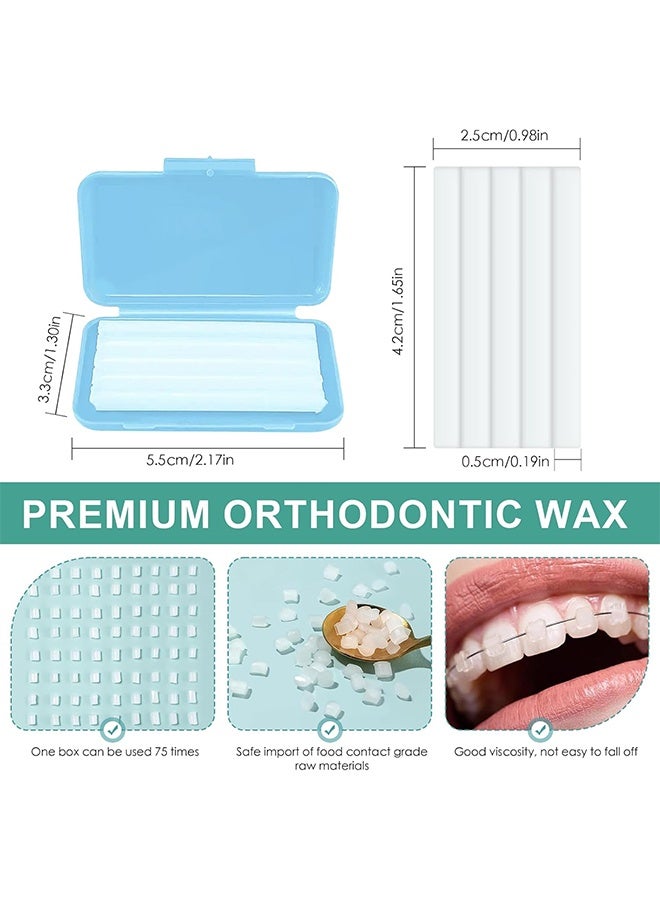 ٦ علب من شمع تقويم الأسنان، شمع تقويم الأسنان برائحة الفواكه، للعناية بالفم، تقويم الأسنان السيليكوني، حماية اللثة، الأسنان (٦ روائح) - Image 2