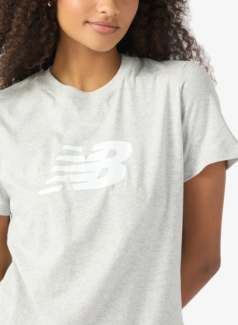 New Balance grey New Balance Jersey Logo Tshirt for Women | Best Price UAE