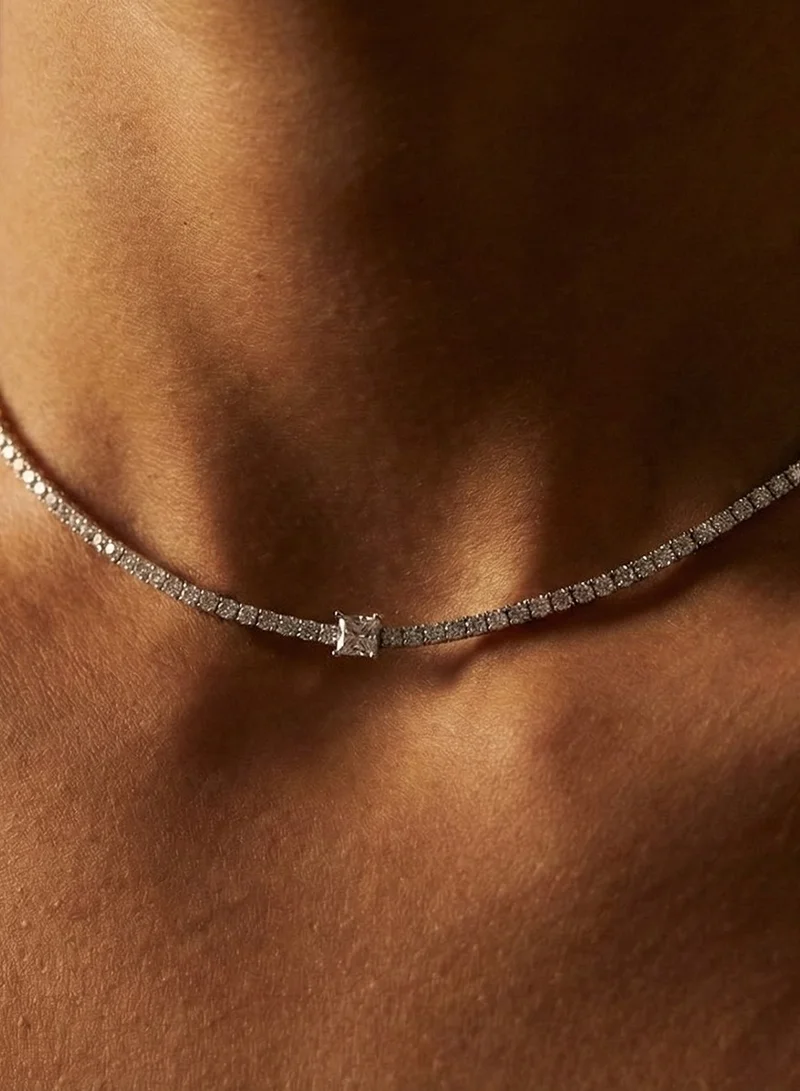 ليو جو قلادة لي جو لون فضية