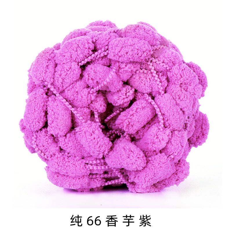 Big Ball Ball Coarse Wool Round Thread Loop Crochet Sofa Cushion Carpet Cushion Handmade Diy Woven Material Bag - Image 1