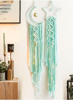 Ramadan Green Star Moon, Bedroom Decor, Boho Decor, Macrame Wall Hanging, Dream Catcher with Light 2pcs, Kid Gifts - pzsku/ZE356A7002B60BC1ECDDBZ/45/_/1736000076/652b8cd3-a91d-4bf6-9ee9-011eba8277f0