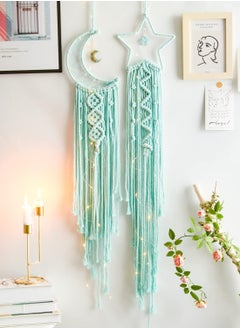 Ramadan Green Star Moon, Bedroom Decor, Boho Decor, Macrame Wall Hanging, Dream Catcher with Light 2pcs, Kid Gifts - pzsku/ZE356A7002B60BC1ECDDBZ/45/_/1736000086/3a04398d-5a23-4672-a047-4cdf01f09301