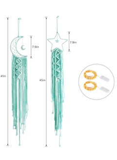 Ramadan Green Star Moon, Bedroom Decor, Boho Decor, Macrame Wall Hanging, Dream Catcher with Light 2pcs, Kid Gifts - pzsku/ZE356A7002B60BC1ECDDBZ/45/_/1736000127/96d50637-b6b1-4fe9-99fe-cf0f114aabd6