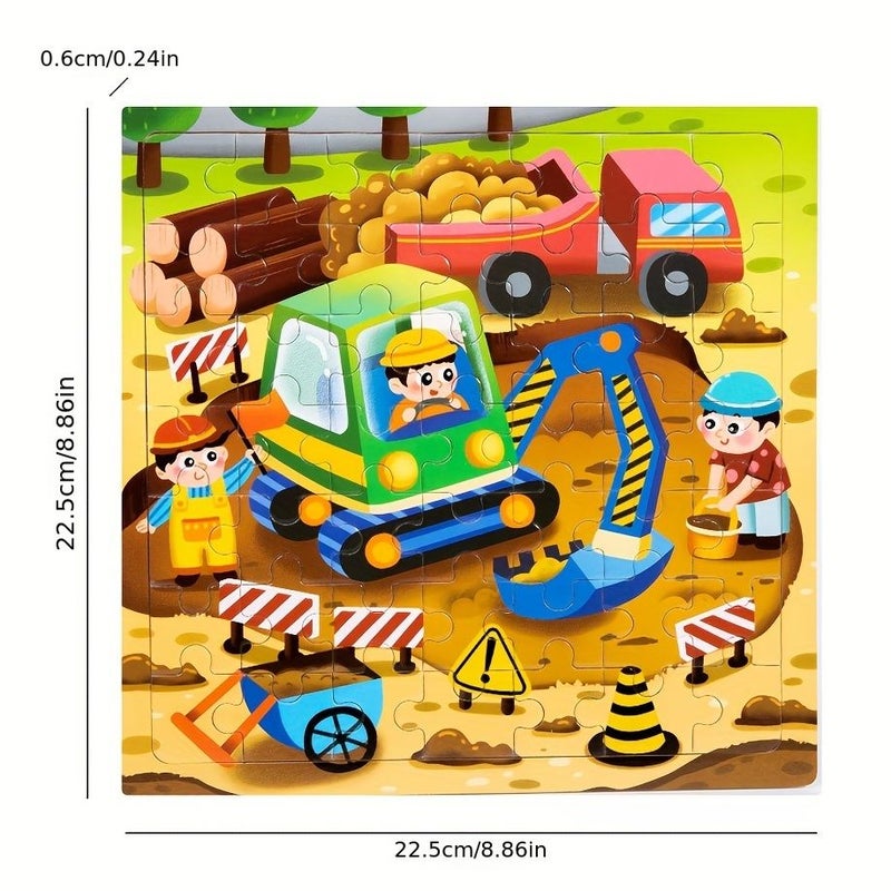 Wooden Puzzle 49 Pieces Animal Dinosaur Arctic Scene Educational Toy for Kids Memory Motor Skills Multicolor Reinforced Wood Kindergarten Gift - Image 2