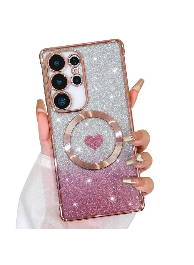 شيبشيب جراب لهاتف سامسونج جلكسي اس 25 الترا مع بريق، جراب شفاف مغناطيسي مع واقٍ للكاميرا [متوافق مع MagSafe] بتصميم لامع وناعم من TPU، غطاء نحيف ومضاد للصدمات - Image 1