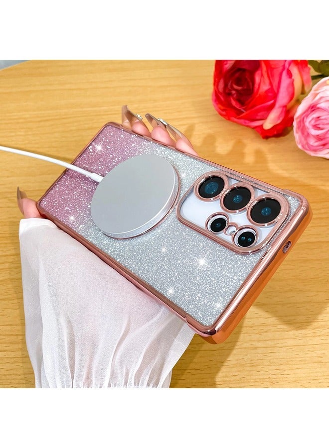 شيبشيب جراب لهاتف سامسونج جلكسي اس 25 الترا مع بريق، جراب شفاف مغناطيسي مع واقٍ للكاميرا [متوافق مع MagSafe] بتصميم لامع وناعم من TPU، غطاء نحيف ومضاد للصدمات - Image 3