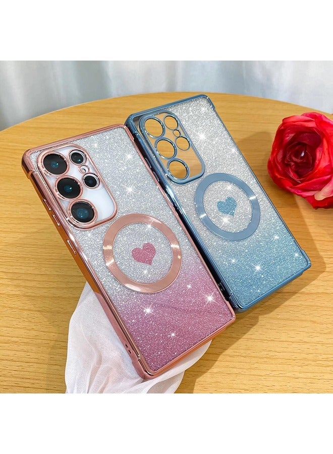 شيبشيب جراب لهاتف سامسونج جلكسي اس 25 الترا مع بريق، جراب شفاف مغناطيسي مع واقٍ للكاميرا [متوافق مع MagSafe] بتصميم لامع وناعم من TPU، غطاء نحيف ومضاد للصدمات - Image 4