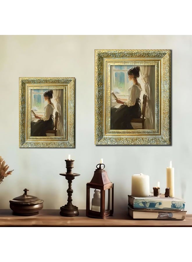 vrzpopi Vintage Picture Frame, Decorative Wall Hanging and Tabletop Display Photo Frame (Gold, 5X7) - Image 3