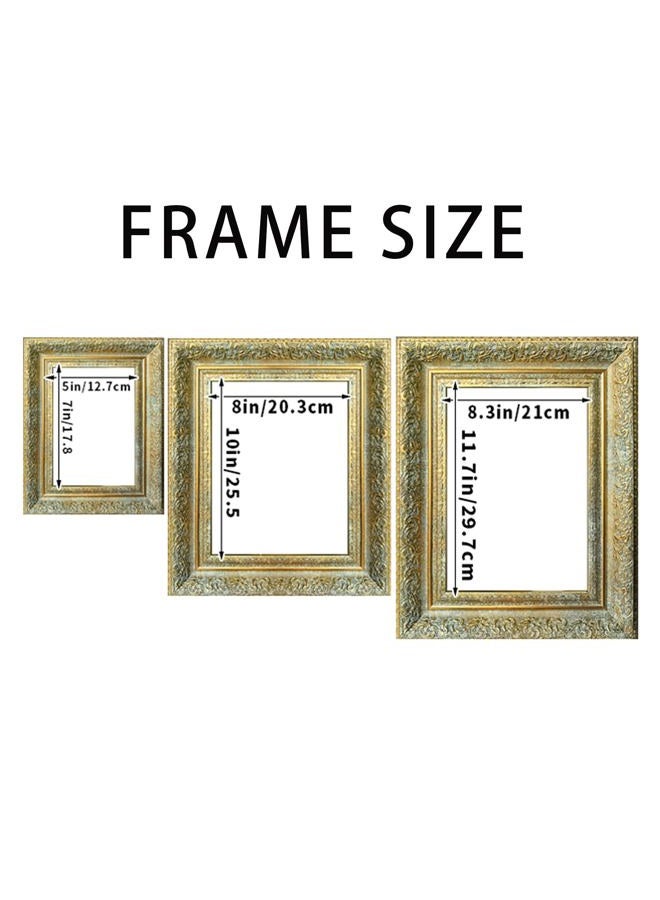 vrzpopi Vintage Picture Frame, Decorative Wall Hanging and Tabletop Display Photo Frame (Gold, 5X7) - Image 5